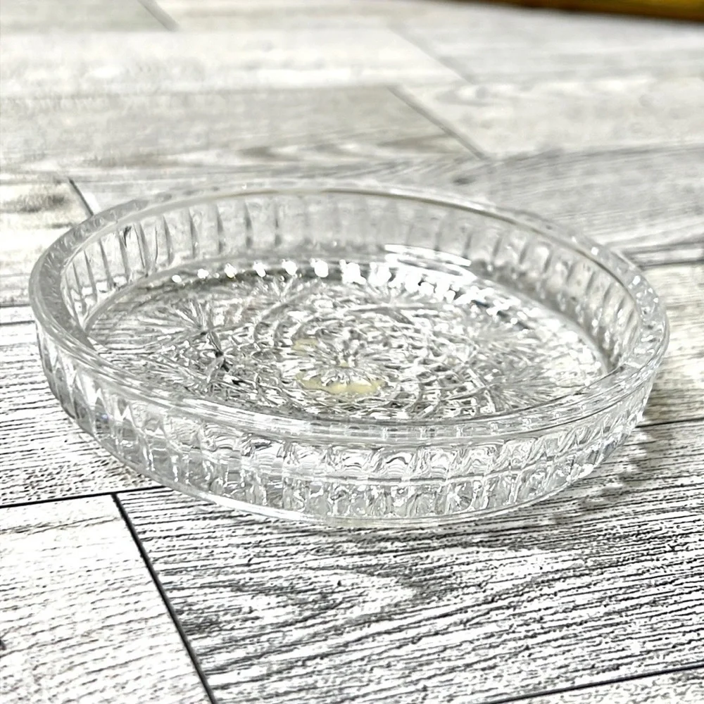 Vintage Essex Lead Crystal Coaster Set of 3